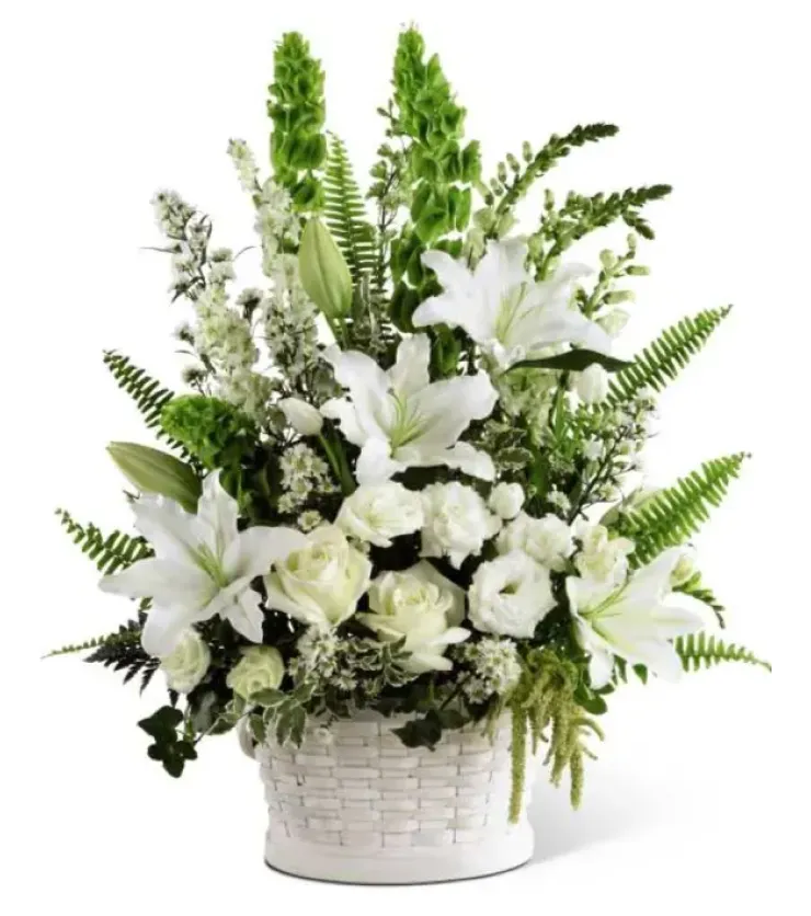 Elegant Sympathy Floral Basket